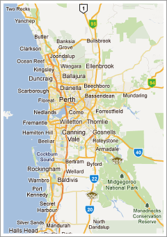 map of perth